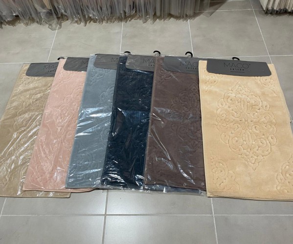 ✅60x110 см + 40x60 см Набор Мягких Ковриков Хлопок 2 шт/уп - MACO COTTON Оптом Турция Фабрика ✅Текстиль для Дома Оптом Турция.