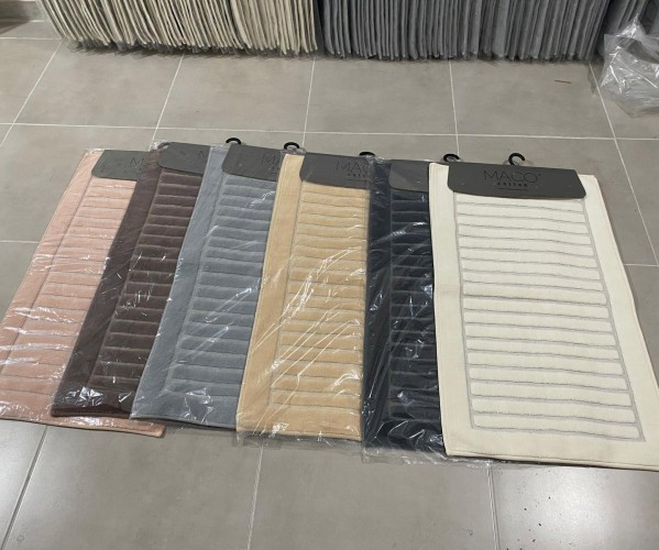✅60x110 см + 40x60 см Набор Мягких Ковриков Хлопок 2 шт/уп - MACO COTTON Оптом Турция Фабрика ✅Текстиль для Дома Оптом Турция.