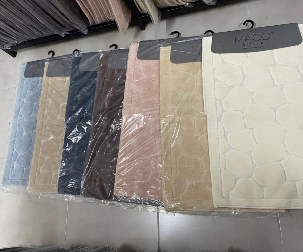 ✅60x110 см + 40x60 см Набор Мягких Ковриков Хлопок 2 шт/уп - MACO COTTON Оптом Турция Фабрика ✅Текстиль для Дома Оптом Турция.