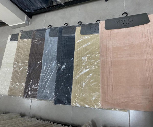✅60x110 см + 40x60 см Набор Мягких Ковриков Хлопок 2 шт/уп - MACO COTTON Оптом Турция Фабрика ✅Текстиль для Дома Оптом Турция.