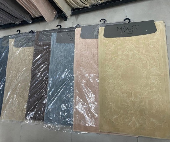 ✅60x110 см + 40x60 см Набор Мягких Ковриков Хлопок 2 шт/уп - MACO COTTON Оптом Турция Фабрика ✅Текстиль для Дома Оптом Турция.