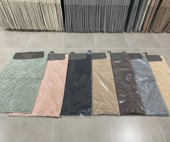 ✅60x110 см + 40x60 см Набор Мягких Ковриков Хлопок 2 шт/уп - MACO COTTON Оптом Турция Фабрика ✅Текстиль для Дома Оптом Турция.