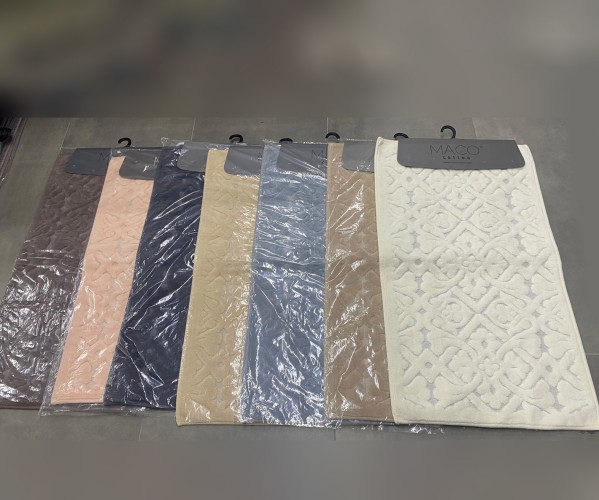 ✅60x110 см + 40x60 см Набор Мягких Ковриков Хлопок 2 шт/уп - MACO COTTON Оптом Турция Фабрика ✅Текстиль для Дома Оптом Турция.