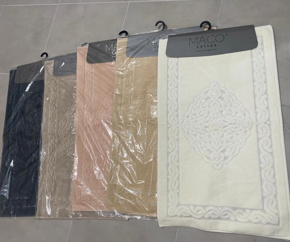 ✅60x110 см + 40x60 см Набор Мягких Ковриков Хлопок 2 шт/уп - MACO COTTON Оптом Турция Фабрика ✅Текстиль для Дома Оптом Турция.