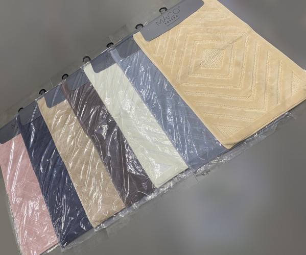 ✅60x110 см + 40x60 см Набор Мягких Ковриков Хлопок 2 шт/уп - MACO COTTON Оптом Турция Фабрика ✅Текстиль для Дома Оптом Турция.